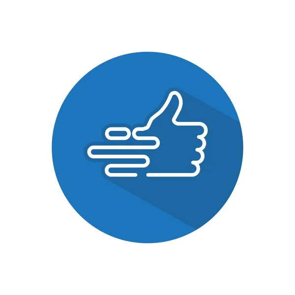 Botão Redondo Azul Fast Social Network Gráfico Ilustração Vetorial Isolada —  Vetores de Stock