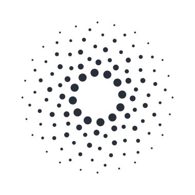  Noktalar farklı yönlere uçuyor. Salgın. Beyaz arkaplanda vektör simgesi izole edildi.