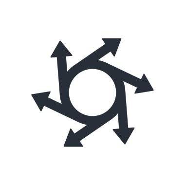 Evrensel mekanizma. Beyaz arkaplanda vektör simgesi izole edildi.