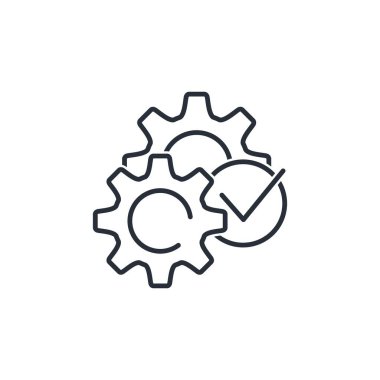 Etkili etkileşim. Beyaz arkaplanda izole edilmiş vektör doğrusal simgesi.