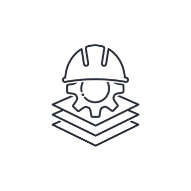 Elektronik mühendisliği, veri entegrasyonu. Beyaz arkaplanda izole edilmiş vektör doğrusal simgesi.