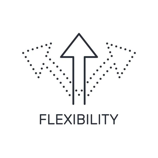Flexibilidade Restauração Forma Ícone Linear Vetorial Isolado Fundo Branco — Vetor de Stock