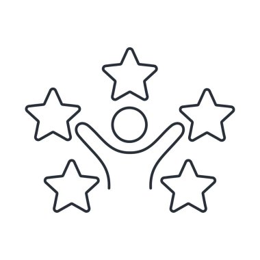 Müşteri taleplerinin kapsamlı şekilde sağlanması. Beyaz arkaplanda izole edilmiş vektör doğrusal simgesi.