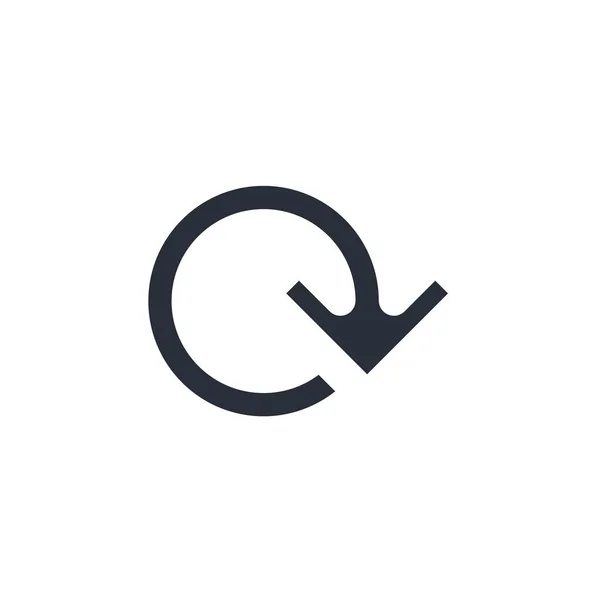 Pijl Van Het Updateproces Herstart Vernieuwen Roteren Actie Vector Logo — Stockvector