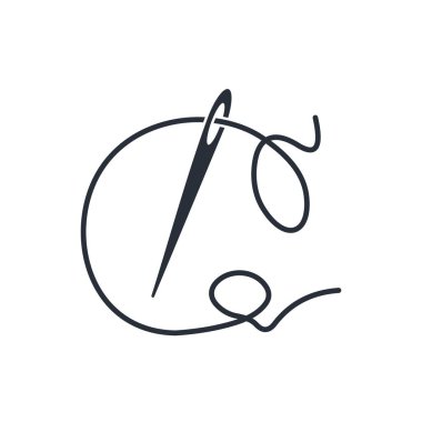 İplikle iğne yap. Verimli iş birliği. İnce bir yaratıcı çalışma. Demir Lider ve esnek takım. Beyaz arkaplanda izole edilmiş vektör doğrusal simgesi.