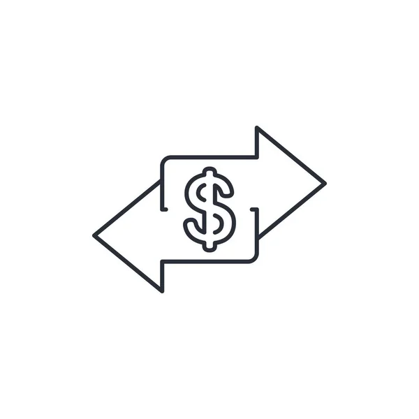Χρηματοδοτικός Μηχανισμός Για Ρύθμιση Της Κυκλοφορίας Των Κεφαλαίων Γραμμικό Εικονίδιο — Διανυσματικό Αρχείο