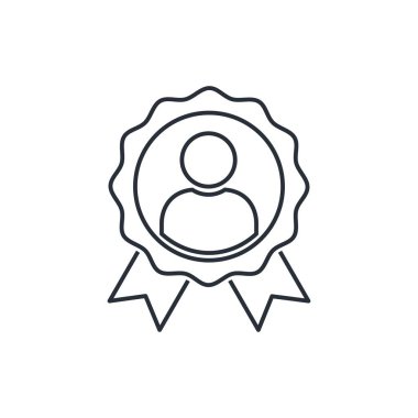 Kişisel mühür. Beyaz arkaplanda izole edilmiş vektör doğrusal simgesi.