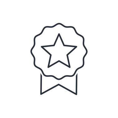 Üstünlük. Beyaz arkaplanda izole edilmiş vektör doğrusal simgesi.