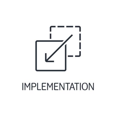 Uygulama. Beyaz arkaplanda izole edilmiş vektör doğrusal simgesi.