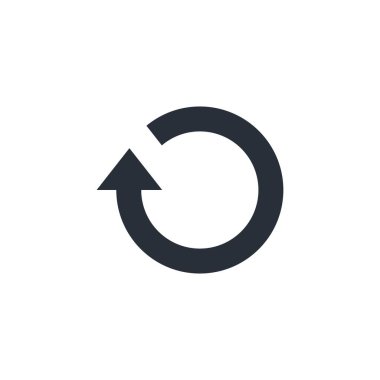 Akım güncellemesi, yenileme. Beyaz arkaplanda izole edilmiş vektör doğrusal simgesi.