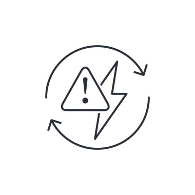 Tehlikeli bir hareket. Olası sonuçlara karşı uyarı. Beyaz arkaplanda izole edilmiş vektör doğrusal çizim.