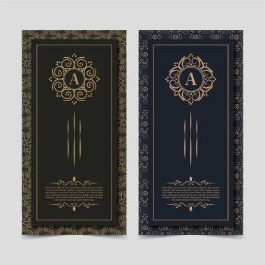 Vintage süsleme tebrik kartı vektör şablonu