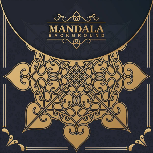 Couleur Foncé Mandala Concept Fond — Image vectorielle