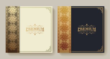 Premium Altın desenli menü tasarımı