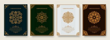 Vintage lüks tebrik kartı tasarımları koleksiyonu