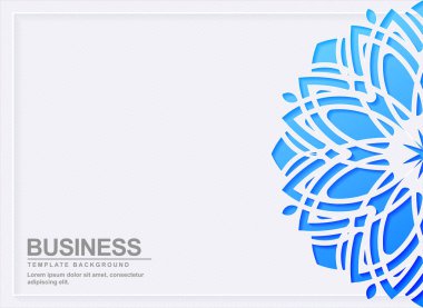 Soyut mavi mandala tasarım arka planı