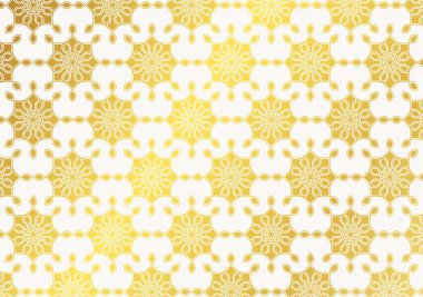 Lüks dekoratif mandala, altın rengi kusursuz desen.