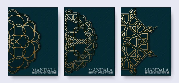 Couverture Livre Mandala Foncé — Image vectorielle