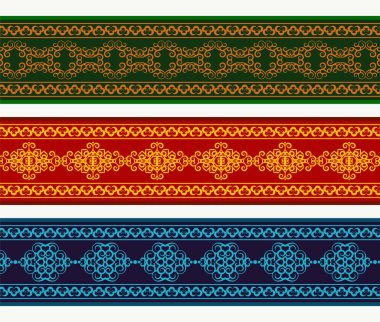 Renkli kenarlıklı kına pankartı sınırı