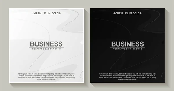 Schwarz Weißer Hintergrund Business Cover — Stockvektor