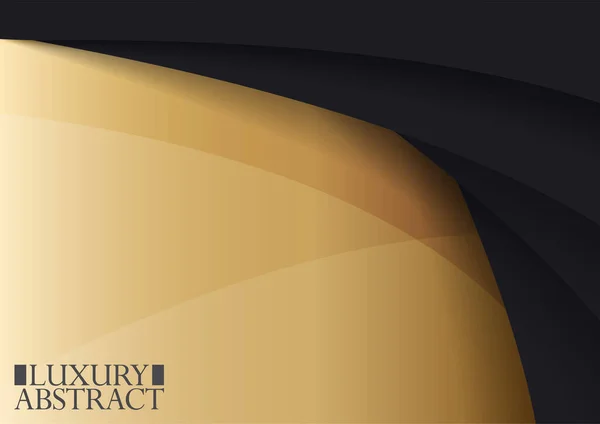 Gold Luxus Wellenförmigen Hintergrund Vorlage — Stockvektor