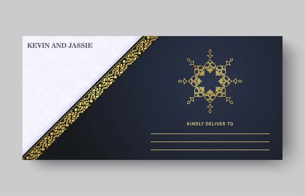 Carte Invitation Mariage Luxe — Image vectorielle