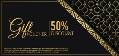 Lüks altın hediye çeki şablonu