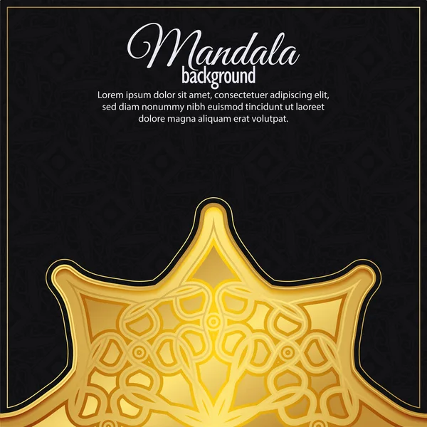 Luxe Mandala Foncé Concept Fond — Image vectorielle