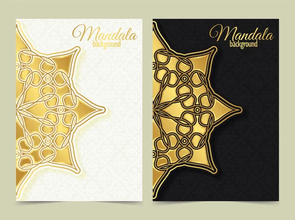 Luksusowe Mandala Styl Kartka Okolicznościowa — Wektor stockowy