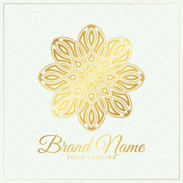 Luksusowy Wzór Kwiatowy Ornament Logo — Wektor stockowy