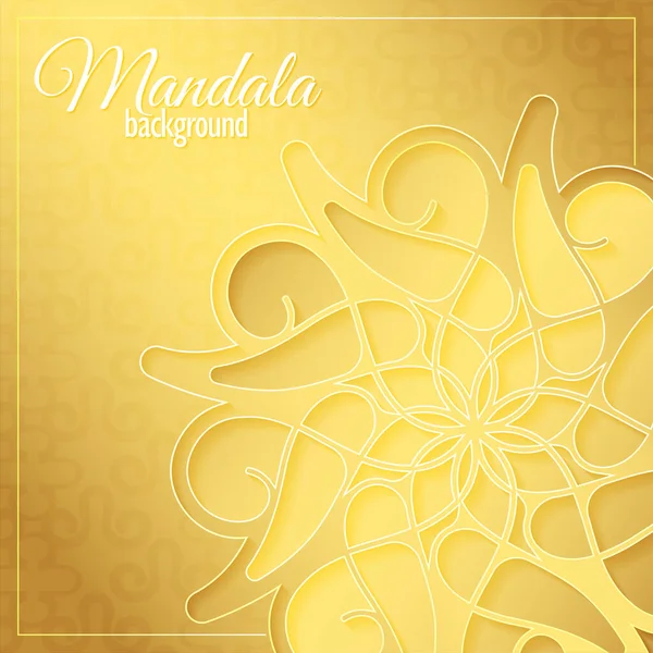 Luxus Gold Mandala Muster Hintergrund — Stockvektor