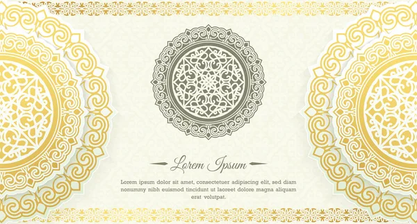 Luxe Mandala Blanc Concept Fond — Image vectorielle