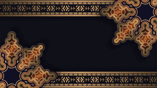 Роскошный Декоративный Фон Мандалы Арабским Исламистским Восточным Узором Премиум Класса — стоковый вектор