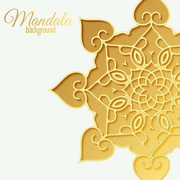 Luxury White Mandala Hintergrundkonzept — Stockvektor