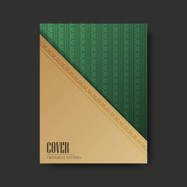 Kitap veya Belge için Zarif Dekoratif Geometrik Kapak Tasarımı