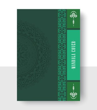 Zarif Dekoratif Mandala Kitap Kapağı Tasarımı Süslü Desenli