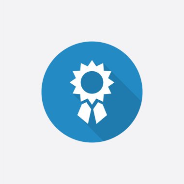 başarı düz mavi basit simge uzun shado ile