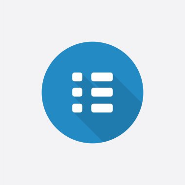 liste düz mavi basit simge uzun shado ile