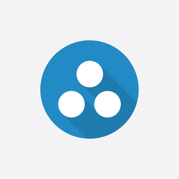 Circle diagram Flat Blue Simple Icon with long shado — Stockvector
