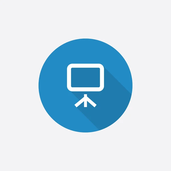 Deska plochá modré jednoduchý ikona s dlouhou shado — Stockový vektor