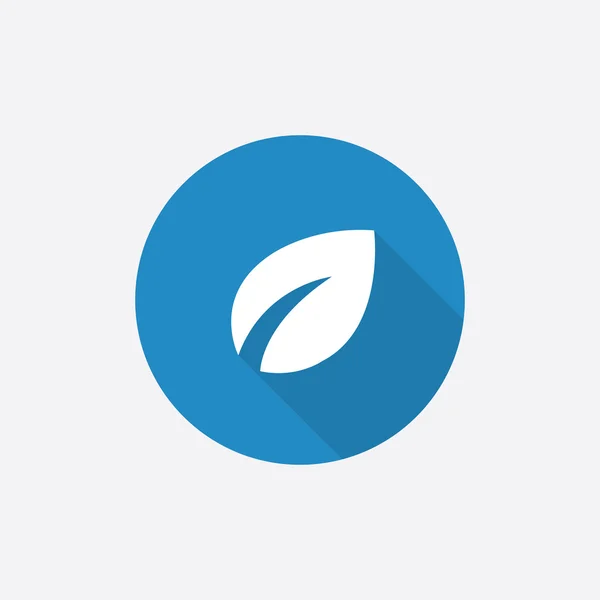 Plant platte blauwe eenvoudige pictogram met lange shado — Stockvector