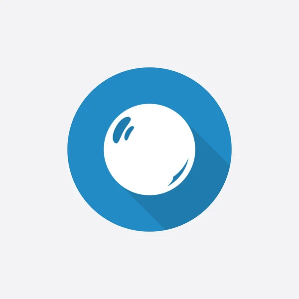 Perla Flat Blue jednoduchý ikona s dlouhou shado — Stockový vektor