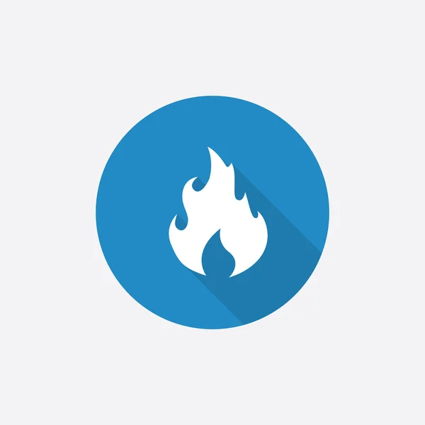 Flat Blue Simple Icon with long shado — стоковый вектор