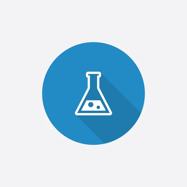 Laboratoire Flat Blue Icône simple avec long shado — Image vectorielle