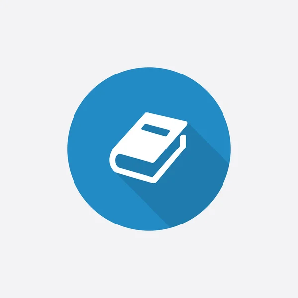 Flat Blue Simple Icon with long shado — стоковый вектор