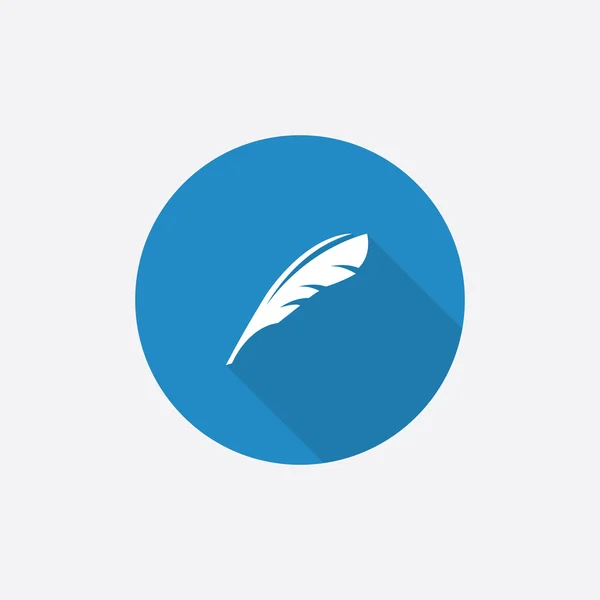 Flat Blue Simple Icon with long shado — стоковый вектор