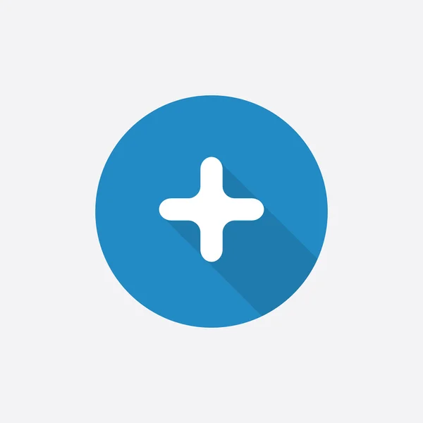 A Flat Blue jednoduchý ikona s dlouhou shado — Stockový vektor