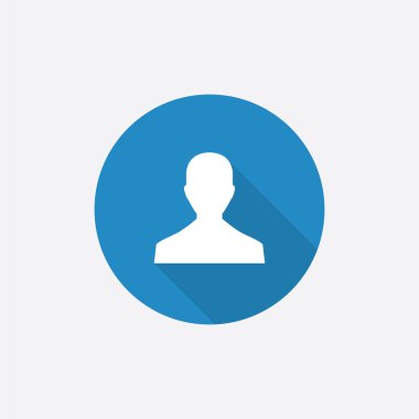 erkek kasalı düz mavi basit simge uzun shado