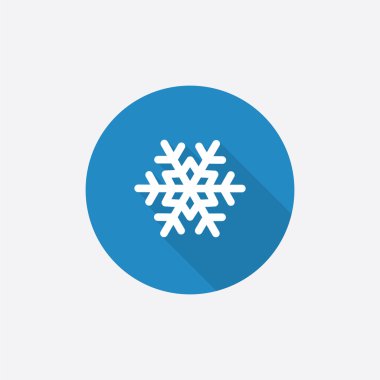 kar tanesi düz mavi basit simge uzun shado ile