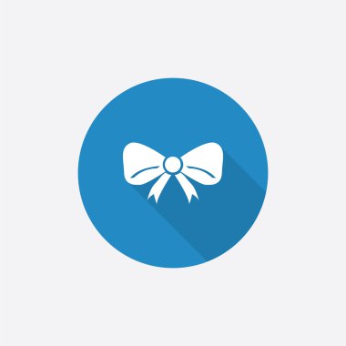 Festival yay düz mavi basit simge uzun shado ile